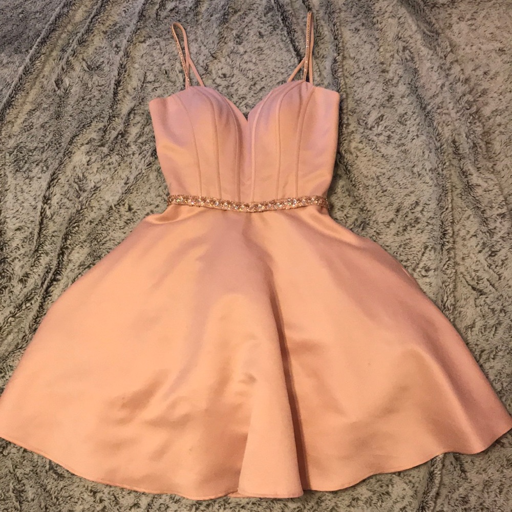 Pink mini dress